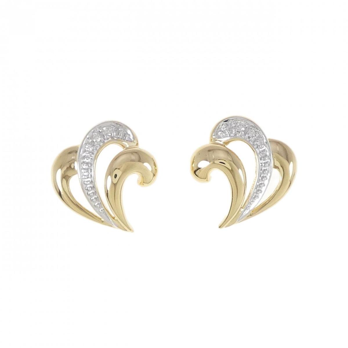 K18YG/K18WG/18K ダイヤモンド ピアス【中古】