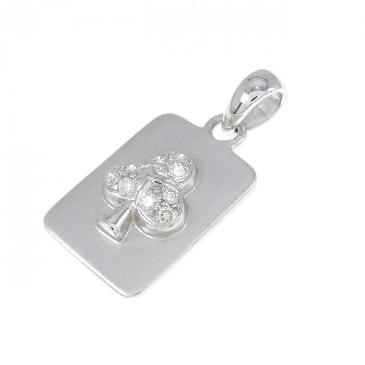 【KOMEHYO】 750WG スペード ダイヤモンド ペンダント【中古】 【コメ兵】
