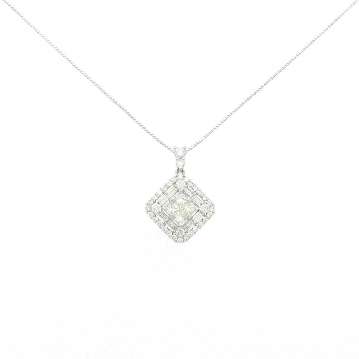 【新品】PT900/PT850 ダイヤモンド ネックレス 0.80CT【新品】