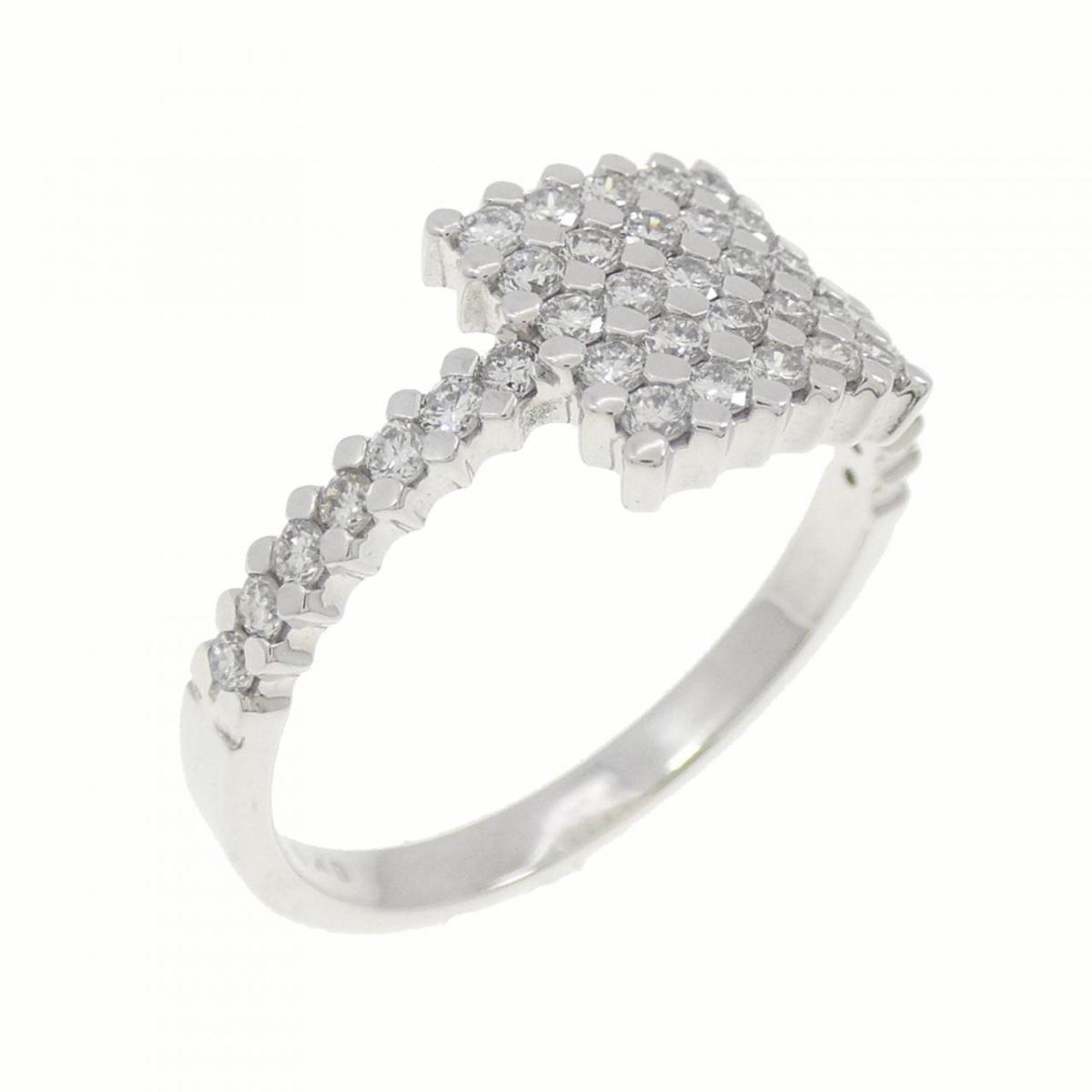 【KOMEHYO】 750WG パヴェ ダイヤモンド リング 0.49CT【中古】 【コメ兵】