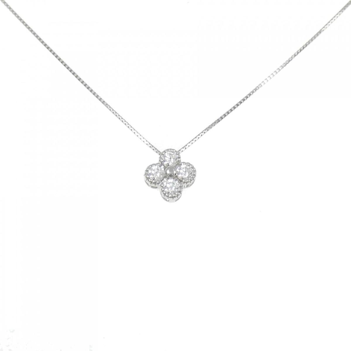 【KOMEHYO】 【新品】PT900/PT850 フラワー ダイヤモンド ネックレス 0.252CT【新品】 【コメ兵】