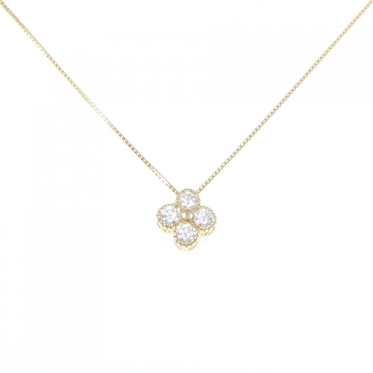【新品】K18YG フラワー ダイヤモンド ネックレス 0.250CT【新品】｜KOMEHYO ONLINESTORE 店 71,830円