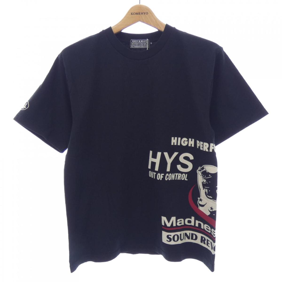 ヒステリックグラマー　ビックTシャツ　ヒスガール ブラック × ホワイト 人気】HYSTERIC GLAMOUR ヒステリックグラマー HYS WILD SIDE T