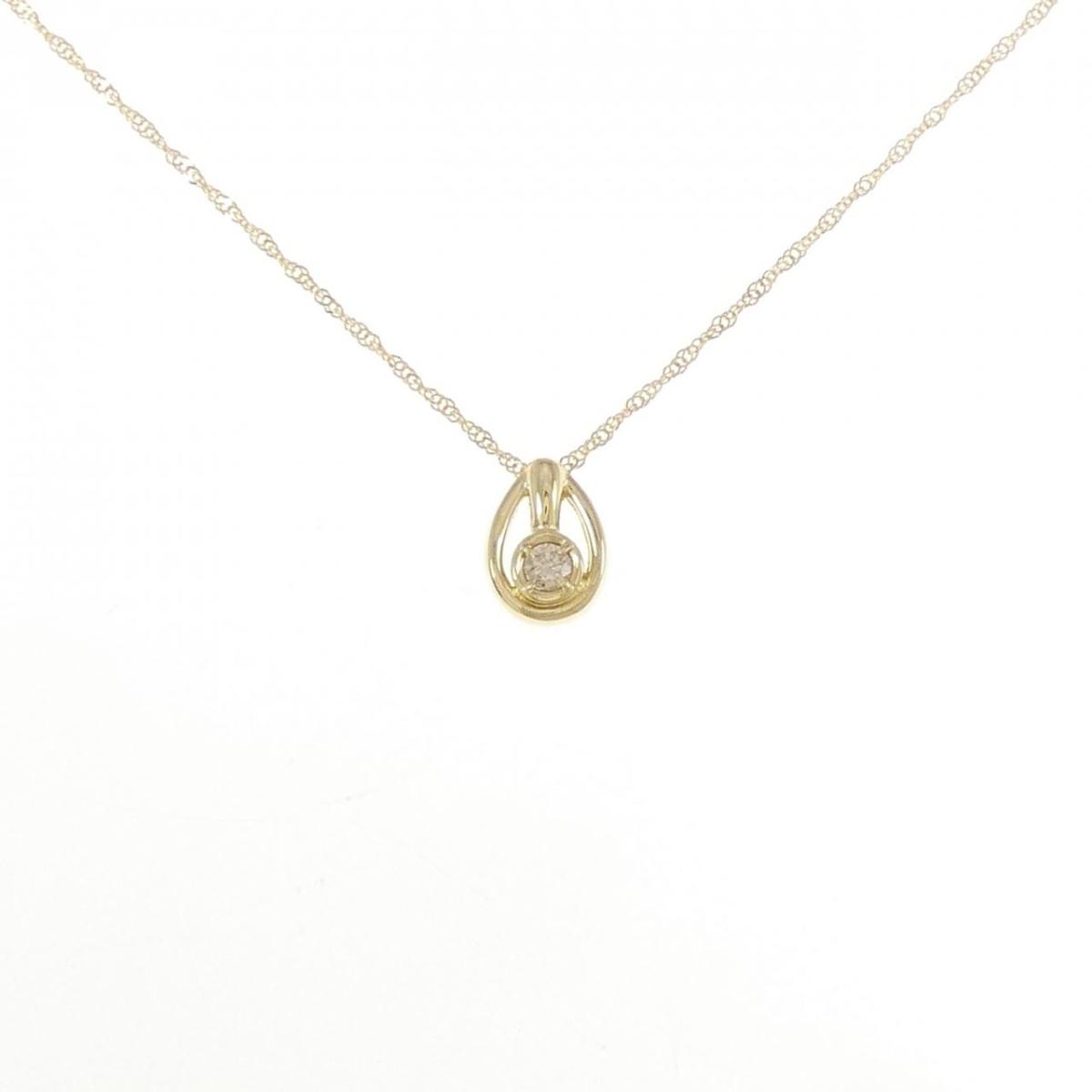 【KOMEHYO】 K18YG ダイヤモンド ネックレス 0.05CT【中古】 【コメ兵】