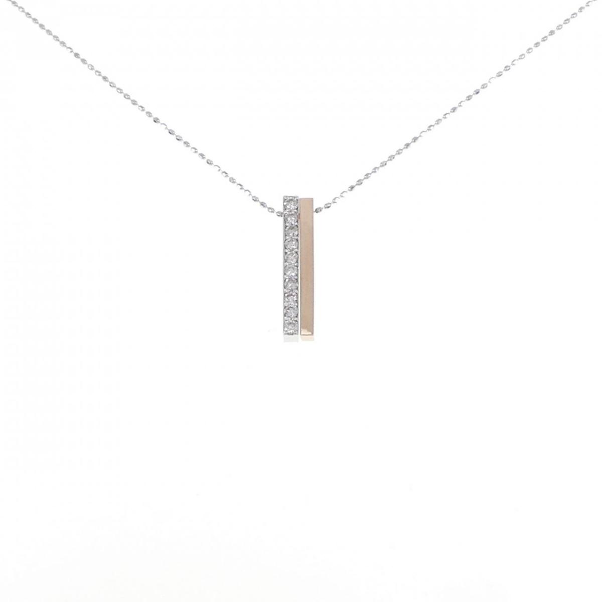 【KOMEHYO】 K18WG/K18PG 2WAY ダイヤモンド ネックレス 0.20CT【中古】 【コメ兵】