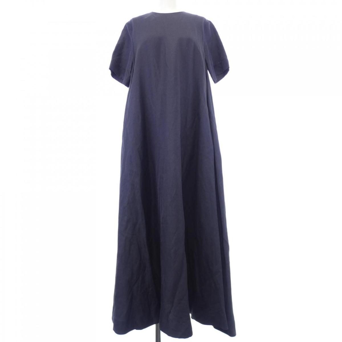 美品 24SS ebure エブール シルク ロング フレアワンピース38 美品 24SS ebure エブール シルク ロング フレアワンピース38
