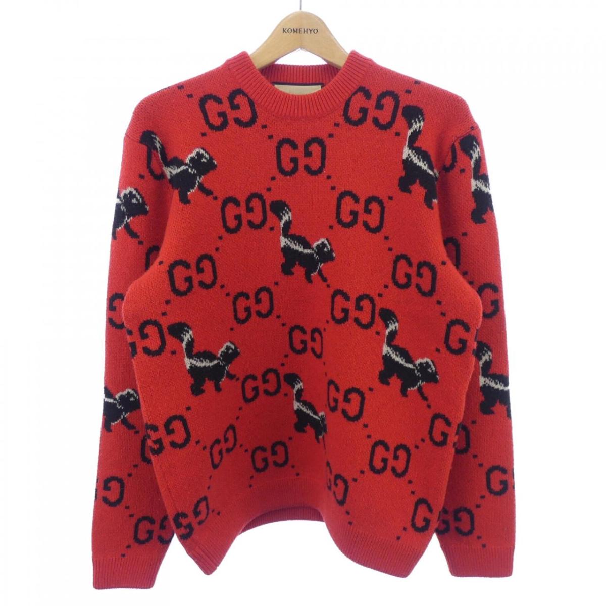 楽天市場】グッチ GUCCI 猫柄ブレンド クルーネック ニット