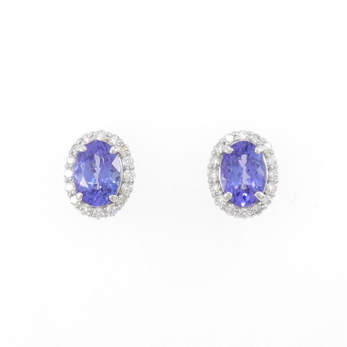 楽天市場】Pt900 タンザナイト ダイヤモンド ピアスプラチナ ダイヤ