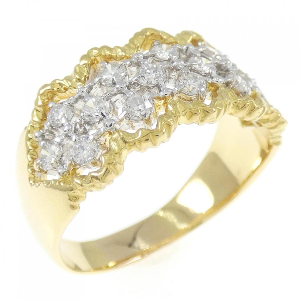 【KOMEHYO】 K18YG/K18WG ダイヤモンド リング 0.50CT【中古】 【コメ兵】