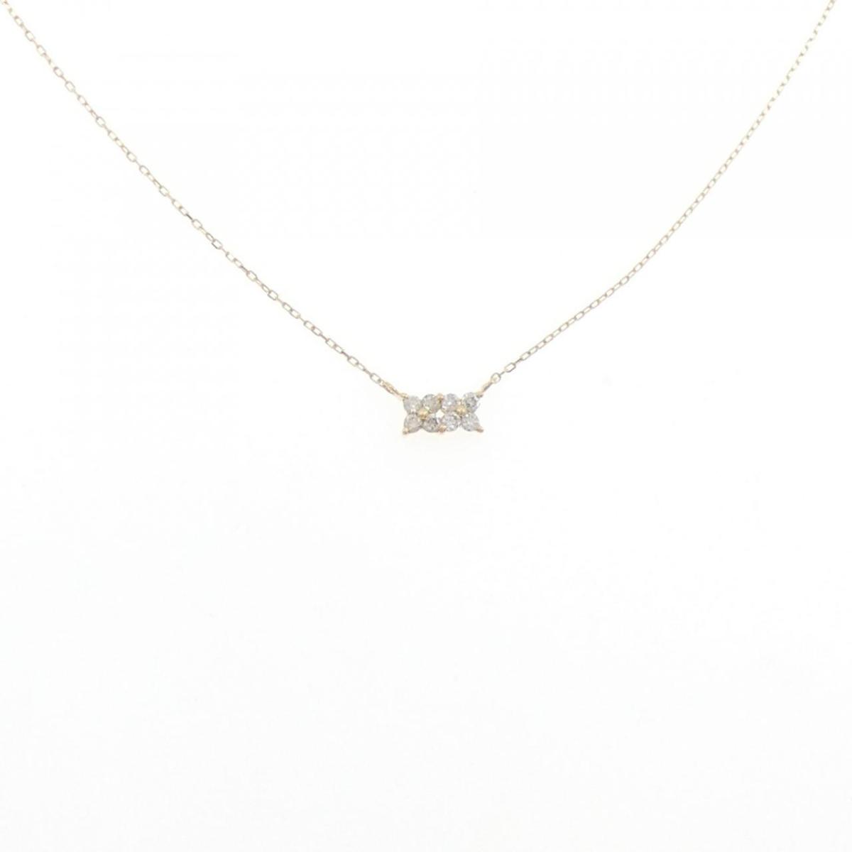 【KOMEHYO】 【新品】K18YG フラワー ダイヤモンド ネックレス 0.10CT【新品】 【コメ兵】