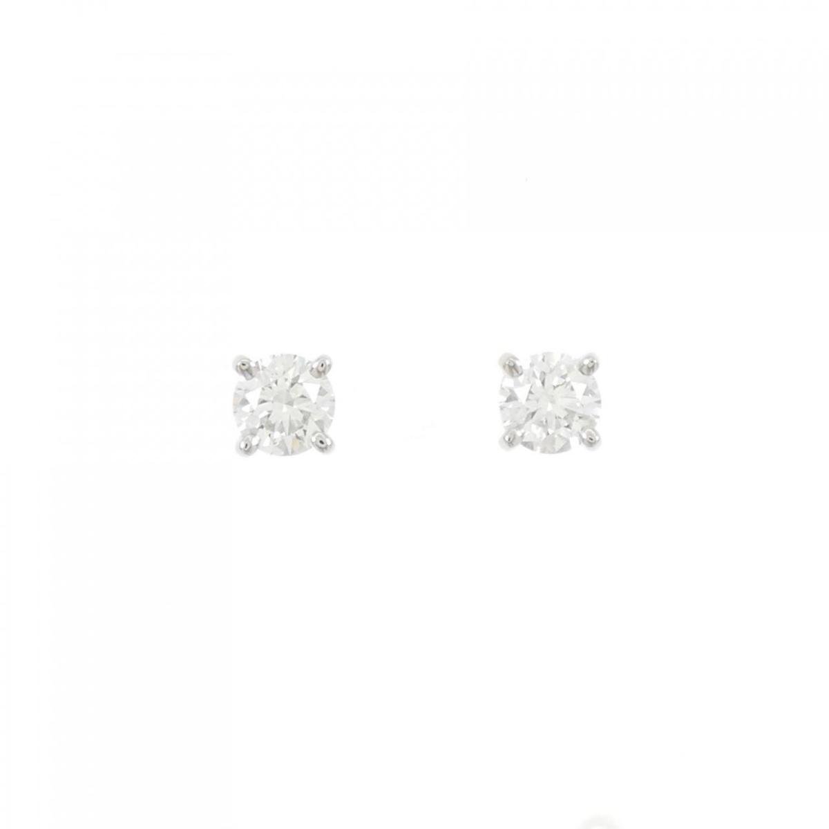 ティファニー ソリティア ピアス 0.51CT 0.52CT I VVS2 EXT【中古】