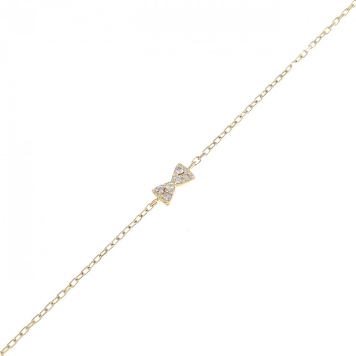 【KOMEHYO】 K18YG リボン ダイヤモンド ブレスレット 0.03CT【中古】 【コメ兵】 20,412円