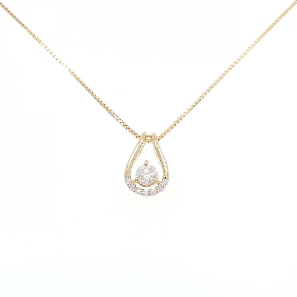 【KOMEHYO】 K18YG ダイヤモンド ネックレス 0.202CT【中古】 【コメ兵】