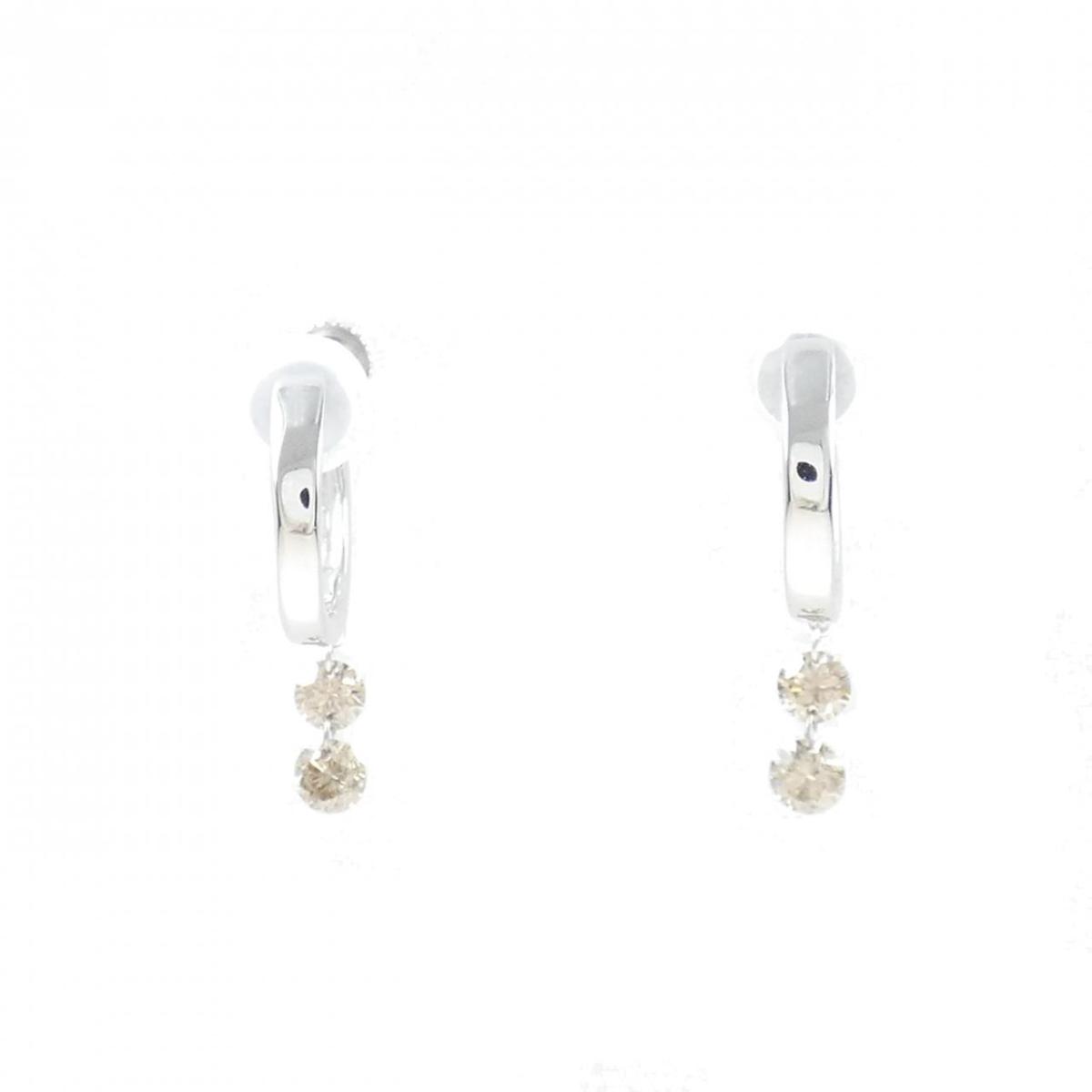 【KOMEHYO】 K18WG ダイヤモンド イヤリング 0.40CT【中古】 【コメ兵】