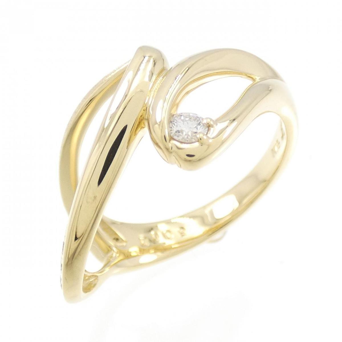 【KOMEHYO】 K18YG ダイヤモンド リング 0.09CT【中古】 【コメ兵】