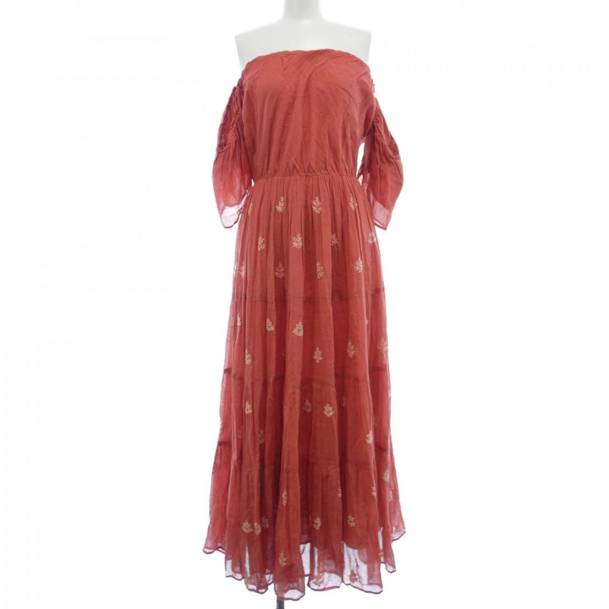 新品タグ付きウールカシミヤパデッドショルダードレスマイラン