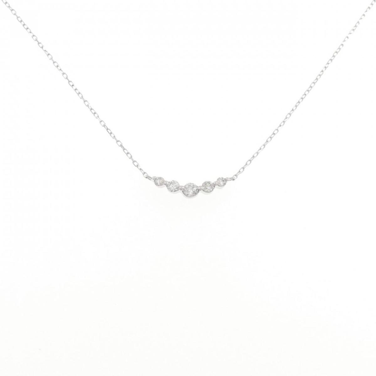 【KOMEHYO】 K18WG ダイヤモンド ネックレス 0.20CT【中古】 【コメ兵】