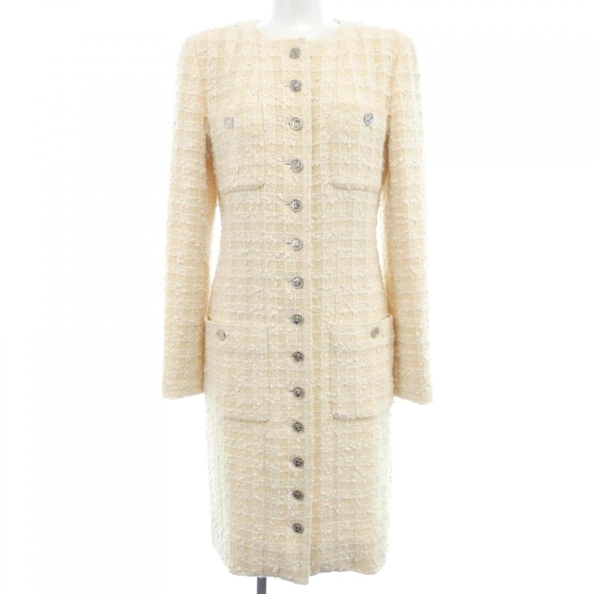 【美品】CHANEL シャネル ロングコートベージュメランジェ 楽天市場】【アパレル】CHANEL シャネル レディース コート