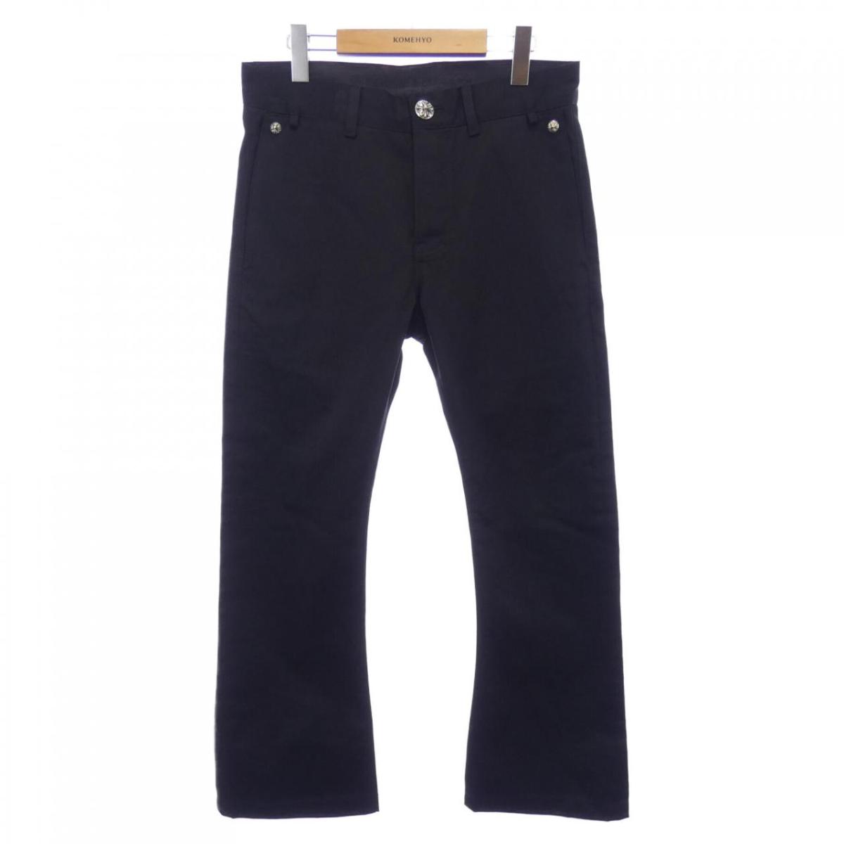 楽天市場】クロムハーツ【CHROMEHEARTS】フレアニー/レザーパンツ