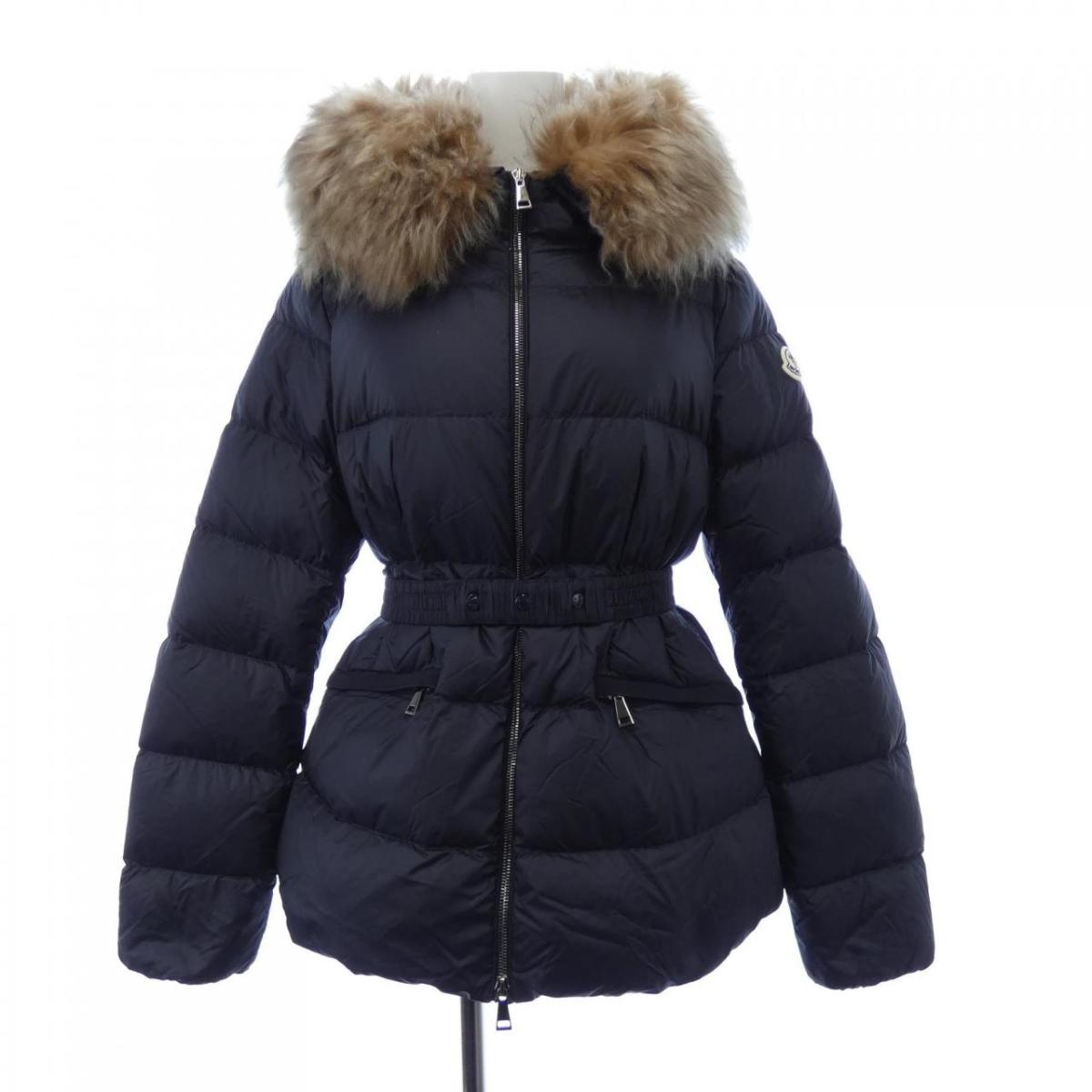 MONCLER BADYFUR ダウンジャケット フォックスファー 00 黒 MONCLER（モンクレール） 美品/ BADYFUR ファー/フード付ダウン