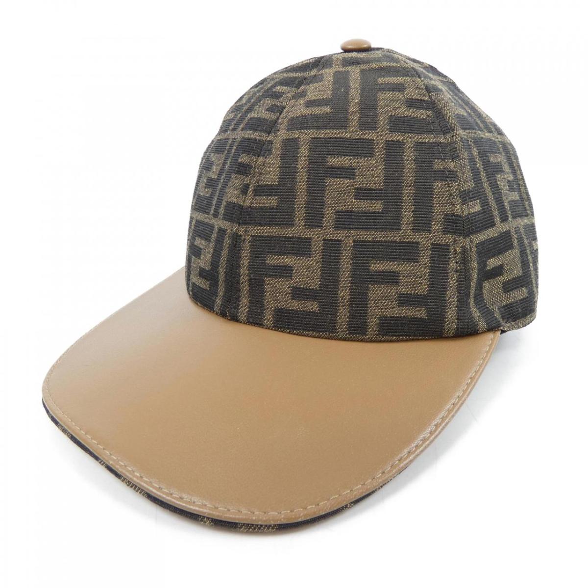 フェンディ FXQ768 コットン ズッカ キャップ ブラウン フェンディ FENDI 帽子 キャップ ブラウン メンズ FENDI FXQ768