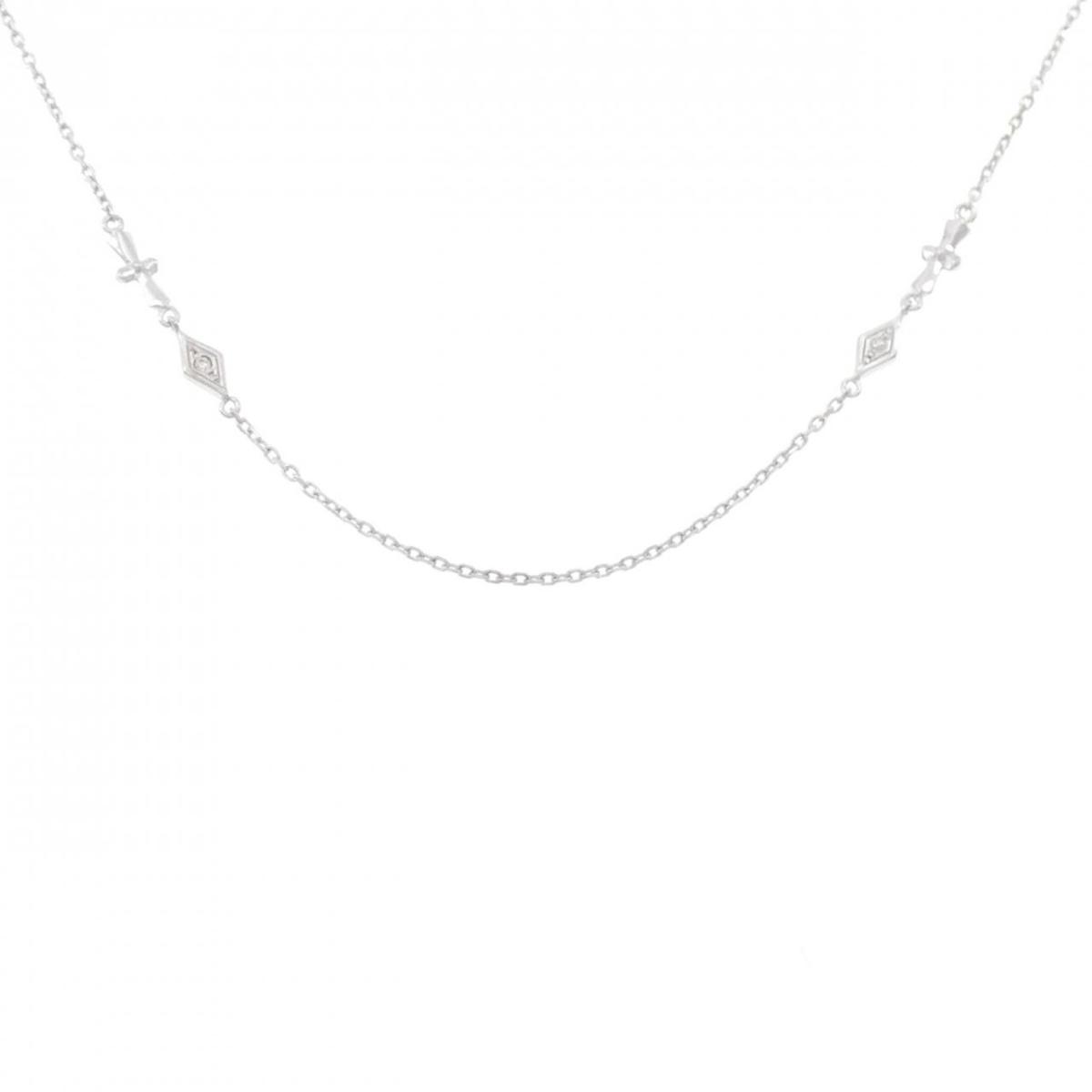 【KOMEHYO】 K18WG クロス×スター ダイヤモンド ネックレス 0.04CT【中古】 【コメ兵】 53,910円