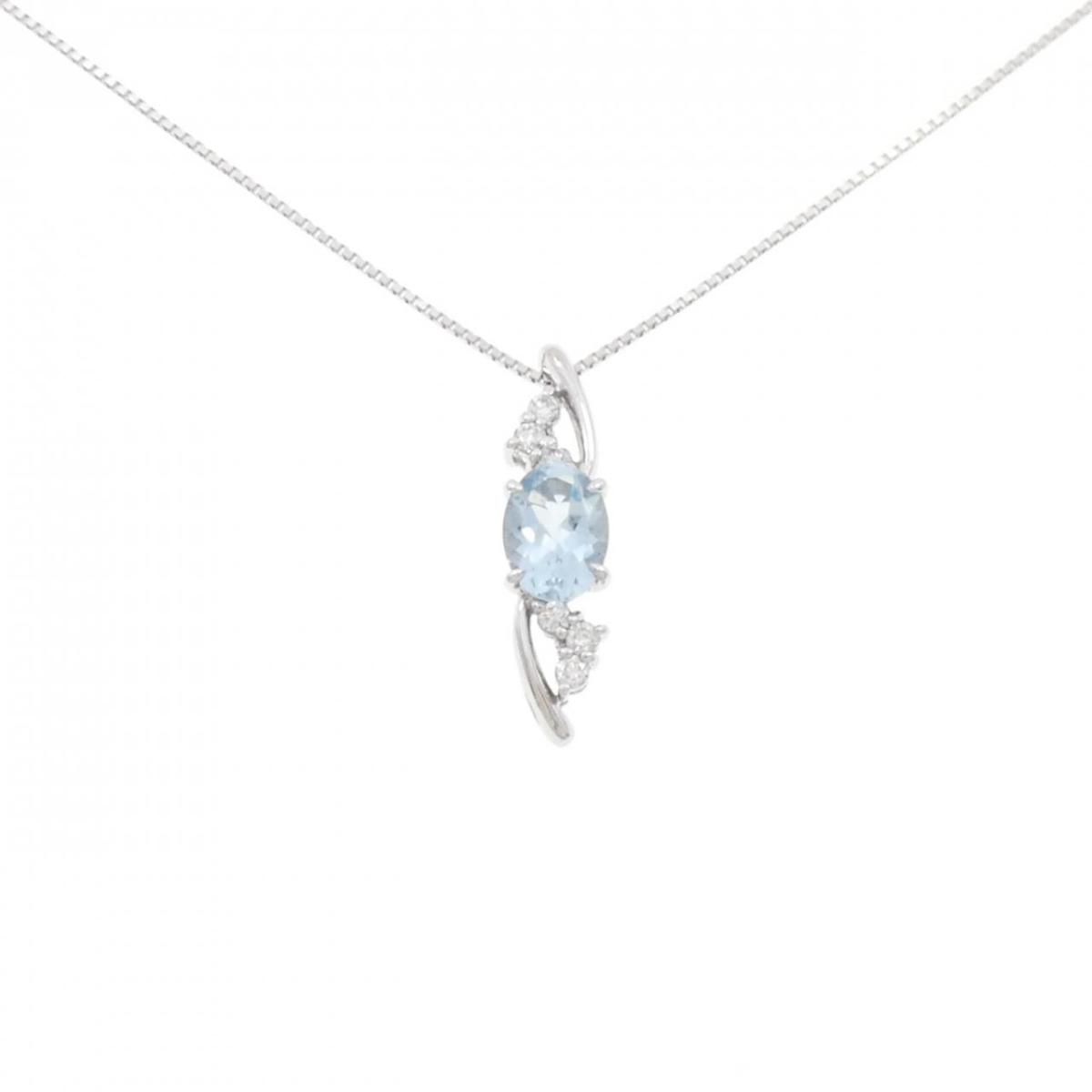【KOMEHYO】 K18WG アクアマリン ネックレス 1.09CT【中古】 【コメ兵】
