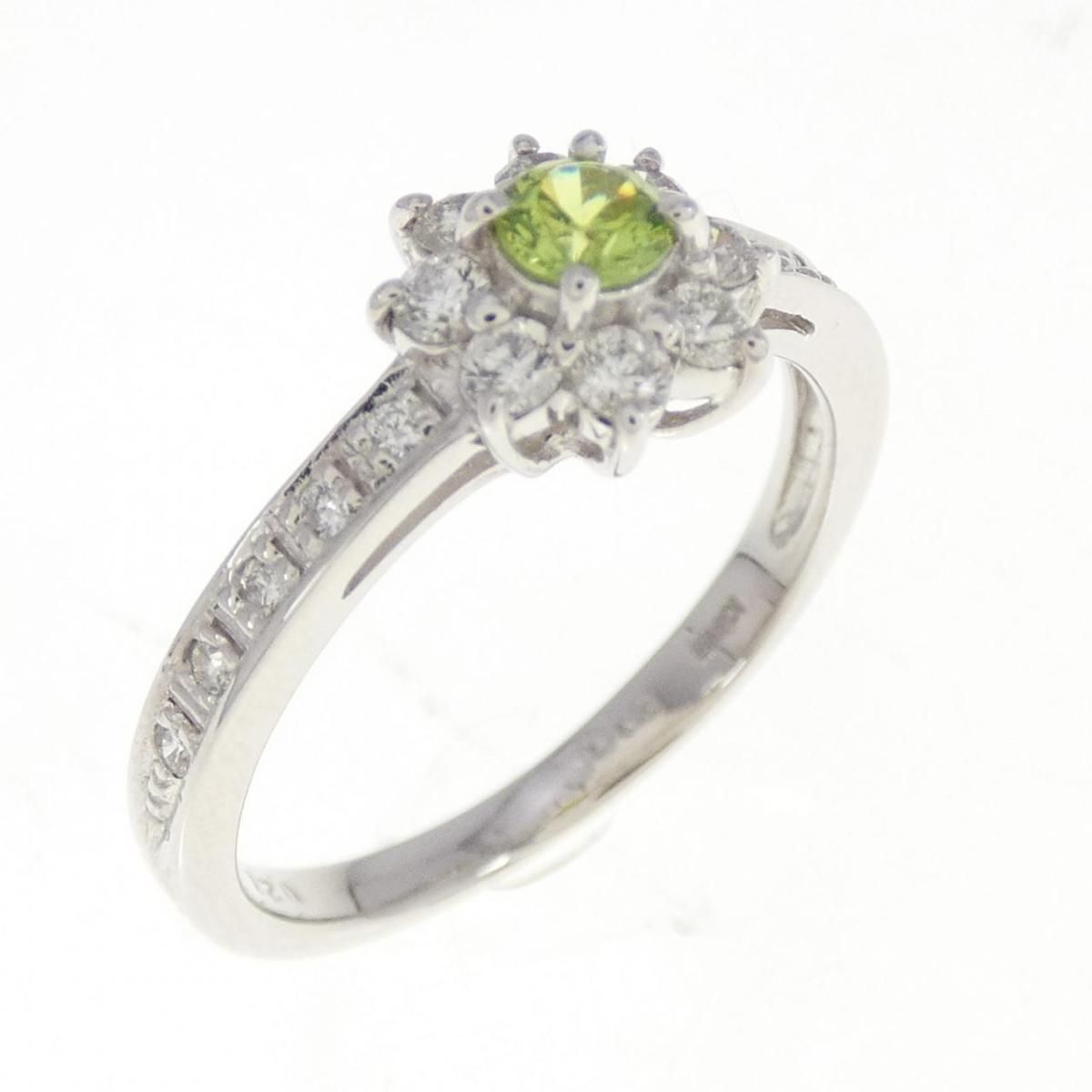 【KOMEHYO】 K18WG デマントイドガーネット リング 0.11CT【中古】 【コメ兵】