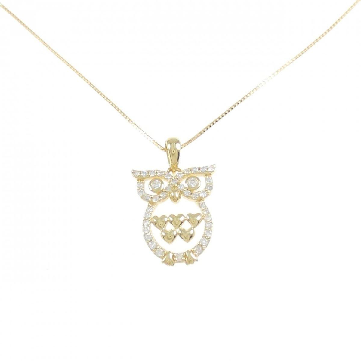 【KOMEHYO】 K18YG フクロウ ダイヤモンド ネックレス 0.25CT【中古】 【コメ兵】｜KOMEHYO ONLINESTORE 店