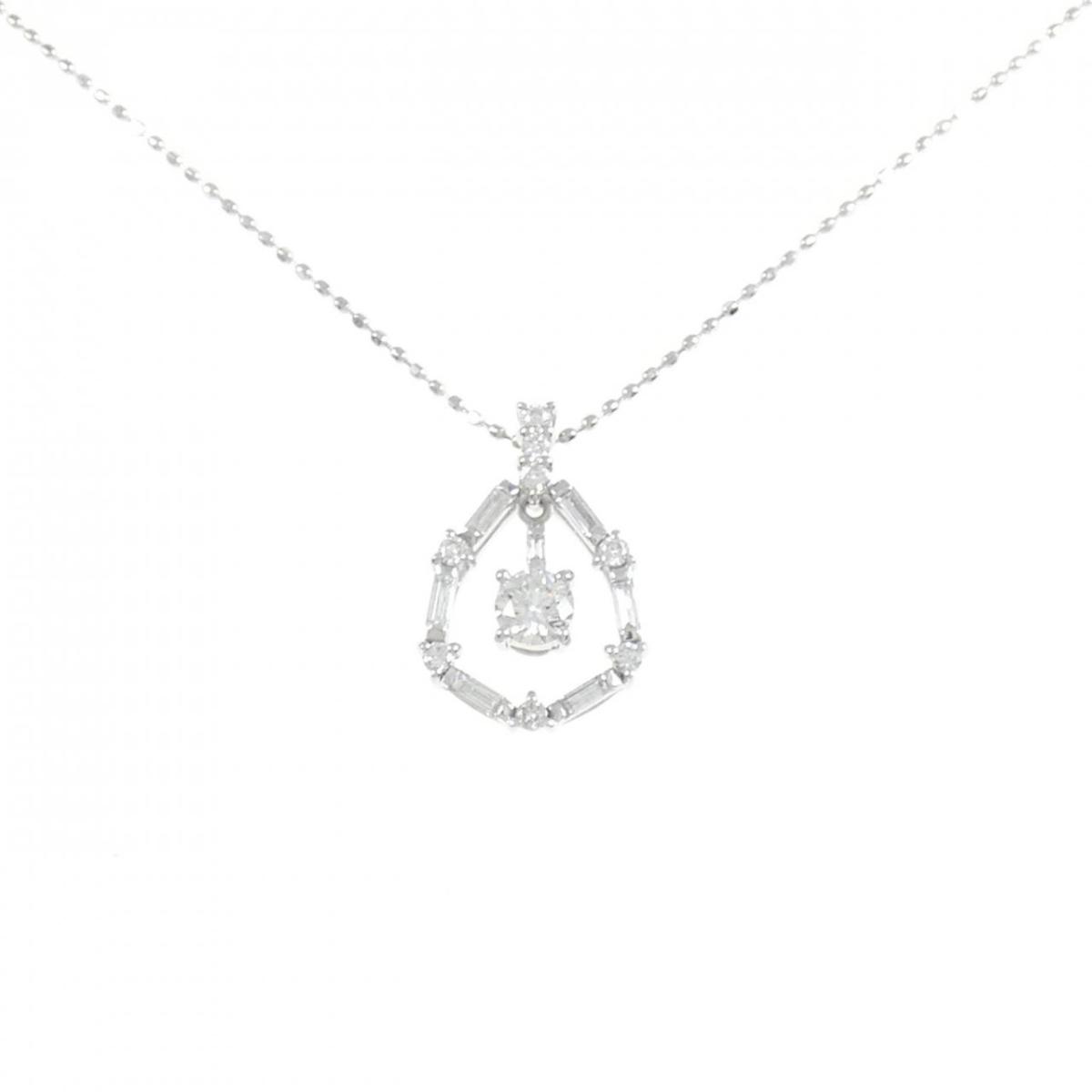 【KOMEHYO】 K18WG ダイヤモンド ネックレス 0.19CT【中古】 【コメ兵】