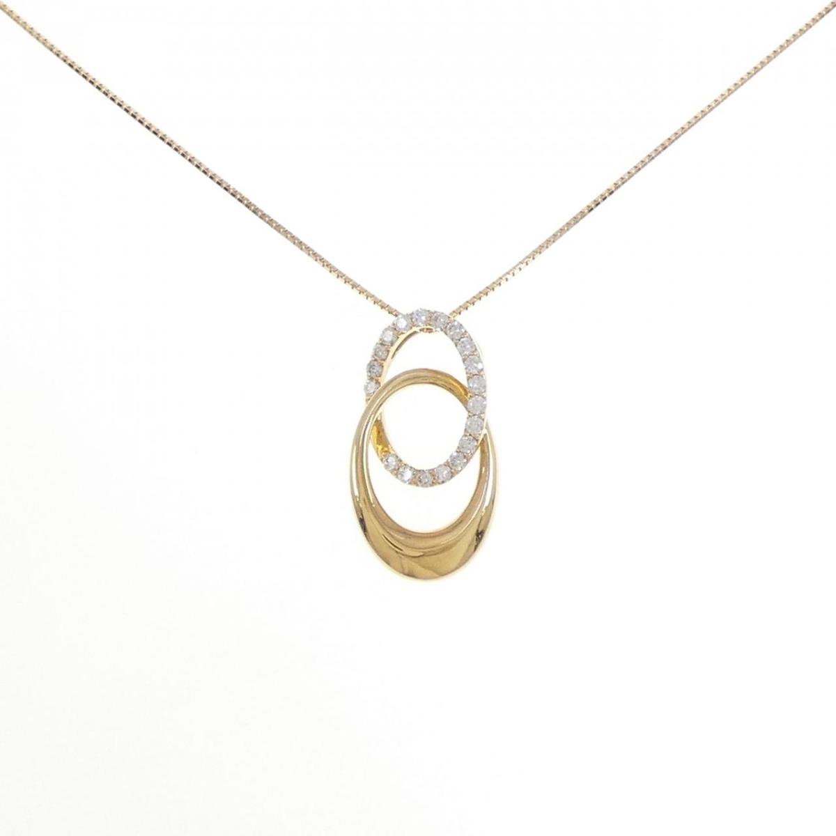 【KOMEHYO】 K18YG ダイヤモンド ネックレス 0.30CT【中古】 【コメ兵】