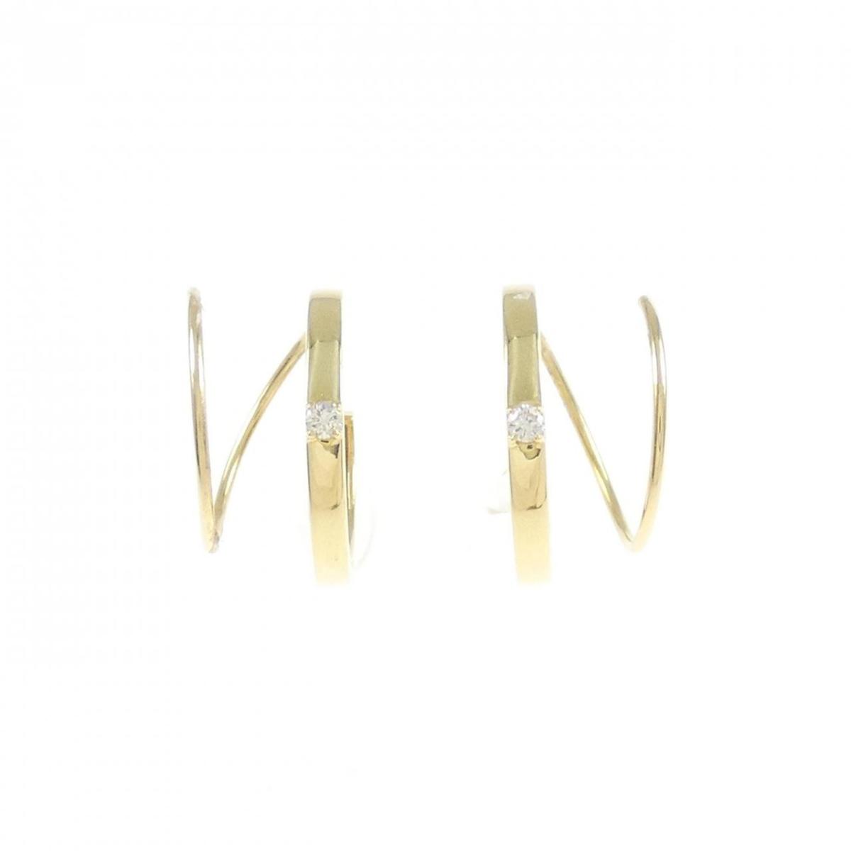 【新品】K18YG ダイヤモンド ピアス 0.03CT【新品】