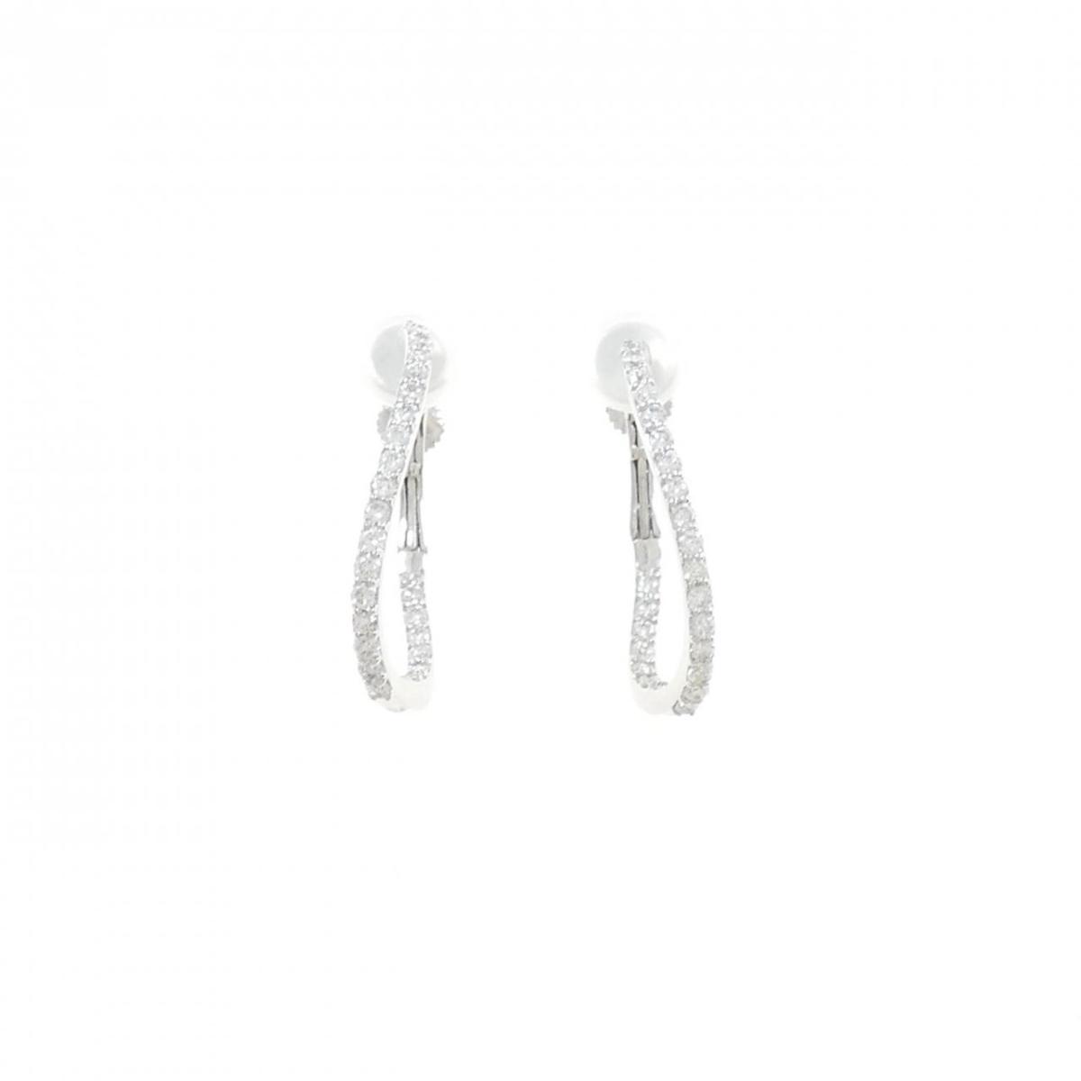 K18WG ダイヤモンド イヤリング 0.50CT【中古】