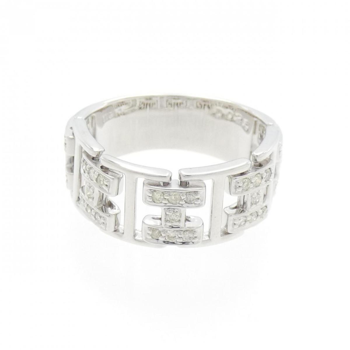 【KOMEHYO】 K18WG ダイヤモンド リング 0.25CT【中古】 【コメ兵】