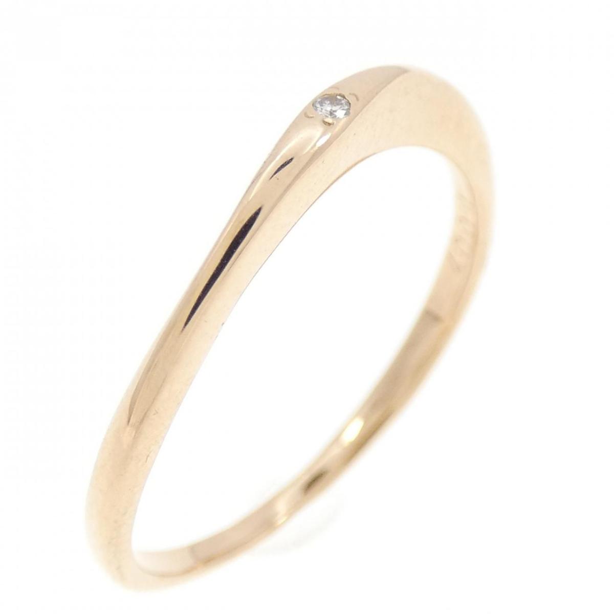 【KOMEHYO】 K18PG ダイヤモンド リング 0.007CT【中古】 【コメ兵】