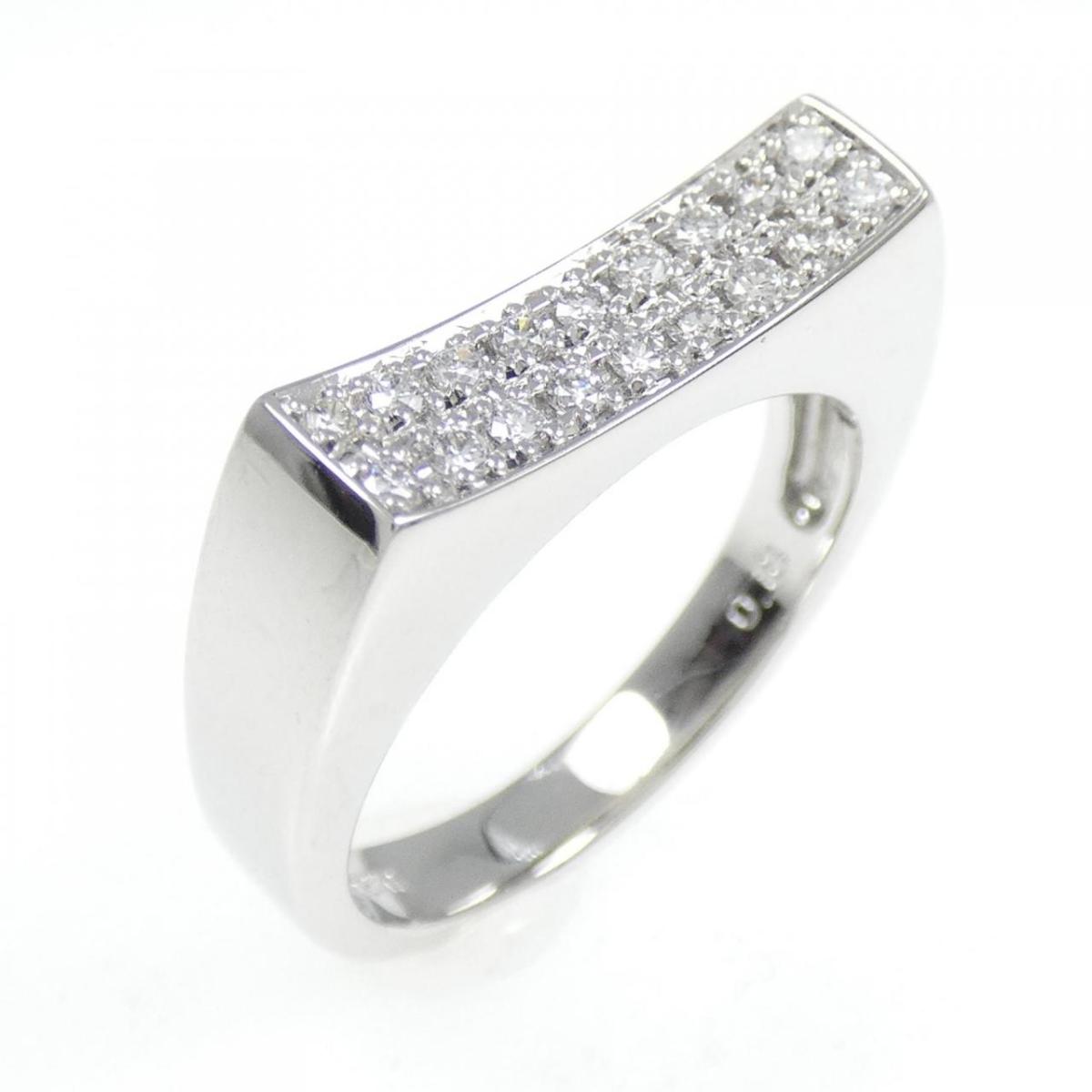 【KOMEHYO】 K18WG ダイヤモンド リング 0.18CT【中古】 【コメ兵】