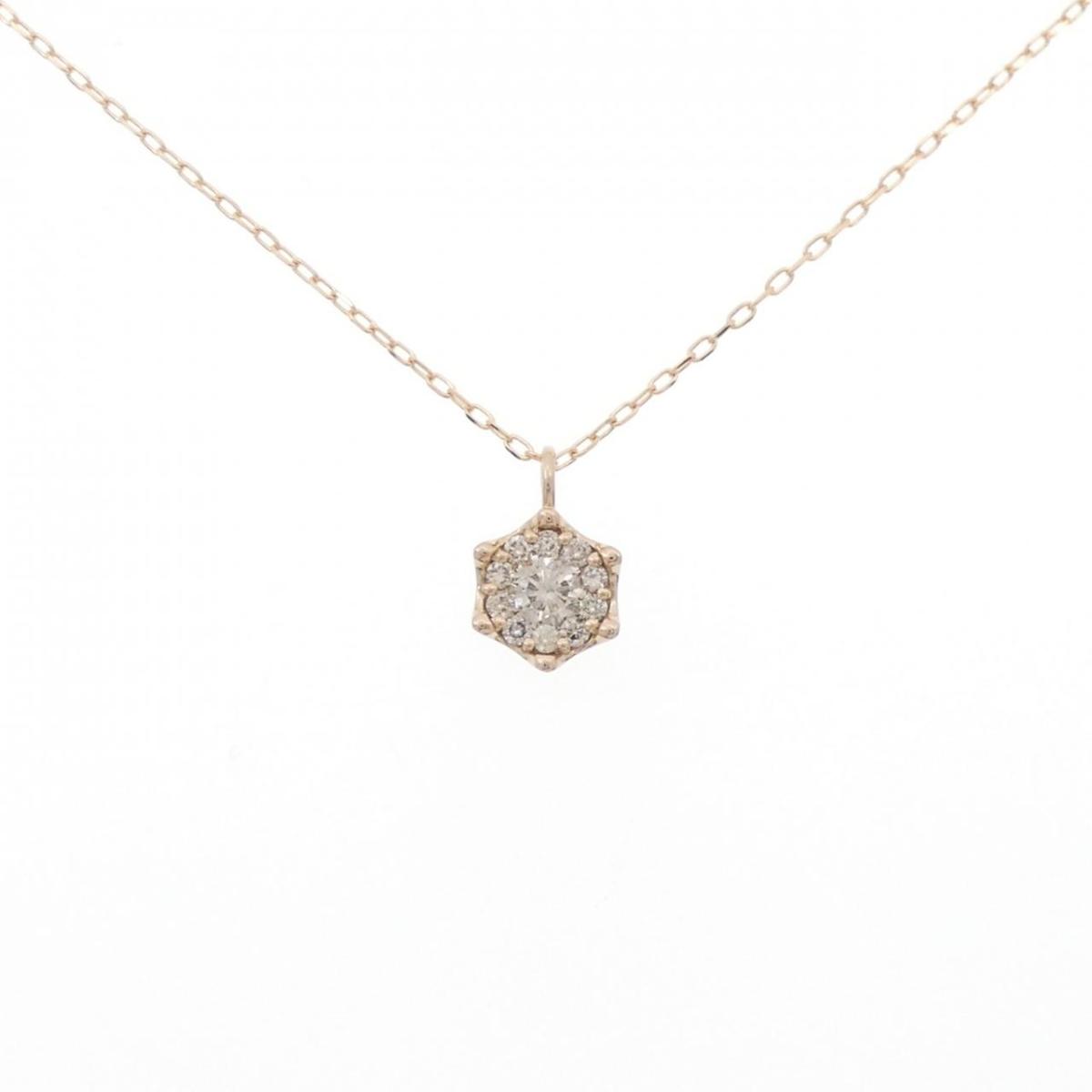 【KOMEHYO】 K18PG ダイヤモンド ネックレス 0.31CT【中古】 【コメ兵】