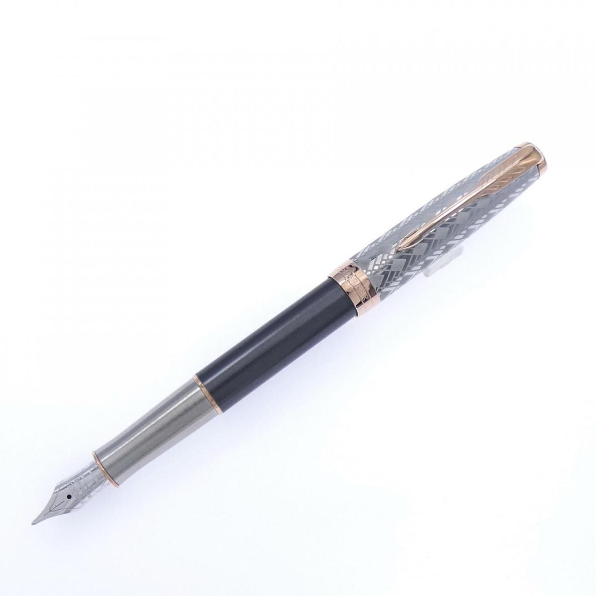 【KOMEHYO】 パーカー ソネットプレミアム メタル&グレイ 万年筆【中古】 【コメ兵】