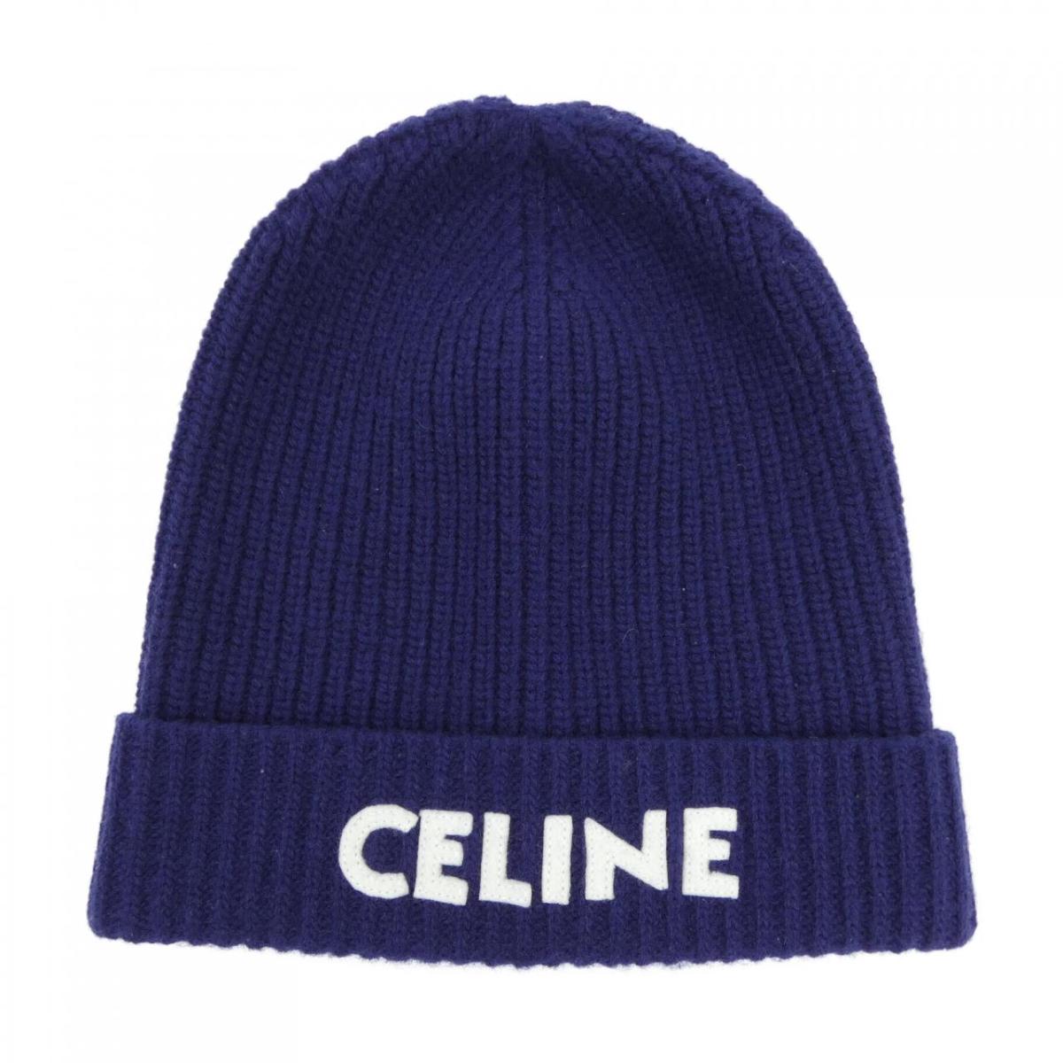 CELINE ニット帽　リブ編みウール　ニットキャップ　ブルー　セリーヌ　中古 楽天市場】セリーヌ ニット帽 【Bランク】【中古】 : 質屋さのや