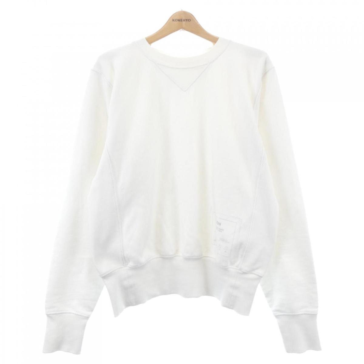 Maison Margiela◆19SS/ナンバーズクルースウェット/44/コットン/アイボリー/オフホイワト/プリント/S50GU0088 Numbers Logo Sweatshirt in White