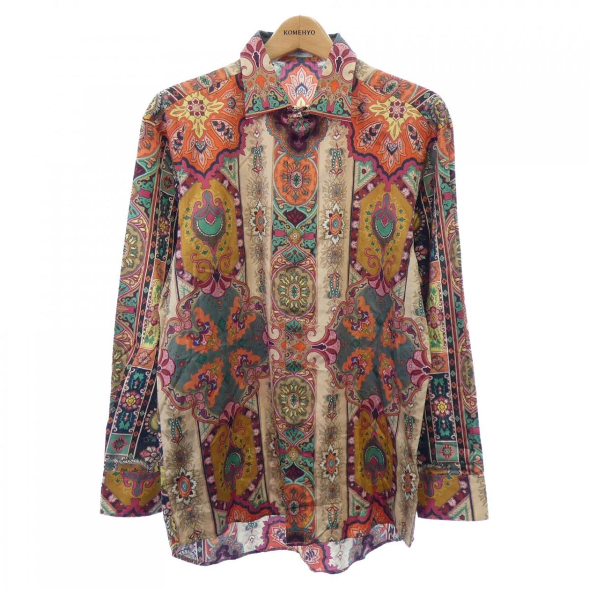 【ETRO】花柄コットン＆シルクシャツドレス 楽天市場】ETRO(エトロ) サイズ:XS 花柄 コットン長袖シャツ