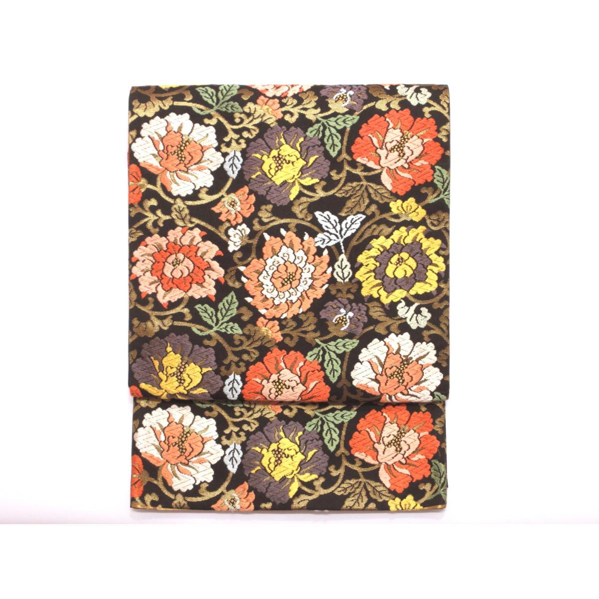 袋帯 芯なし仕立てもの【河合芸術布切れ】【中古】