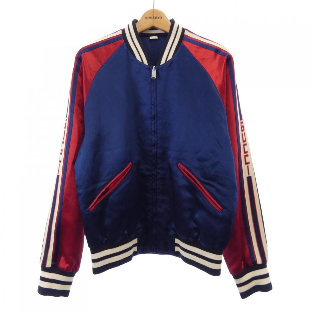 楽天市場】【グッチ】Gucci 総柄 シルク ブルゾン ボンバー