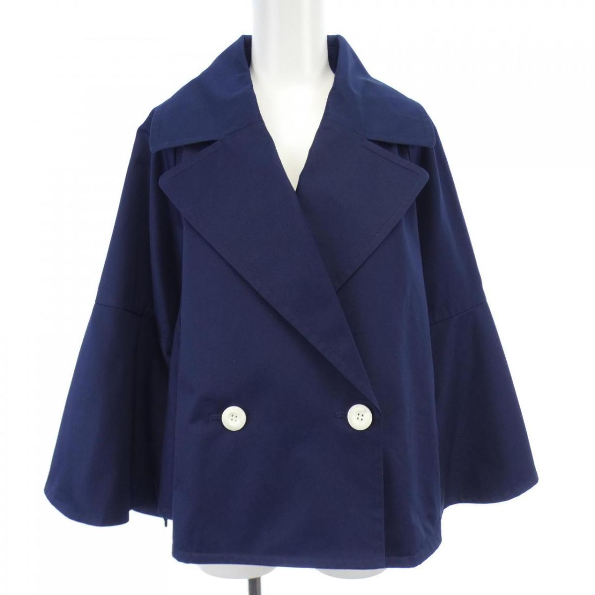 美品】yori ヨリ サイドフレアカラーコート アイボリー 36 【公式通販】