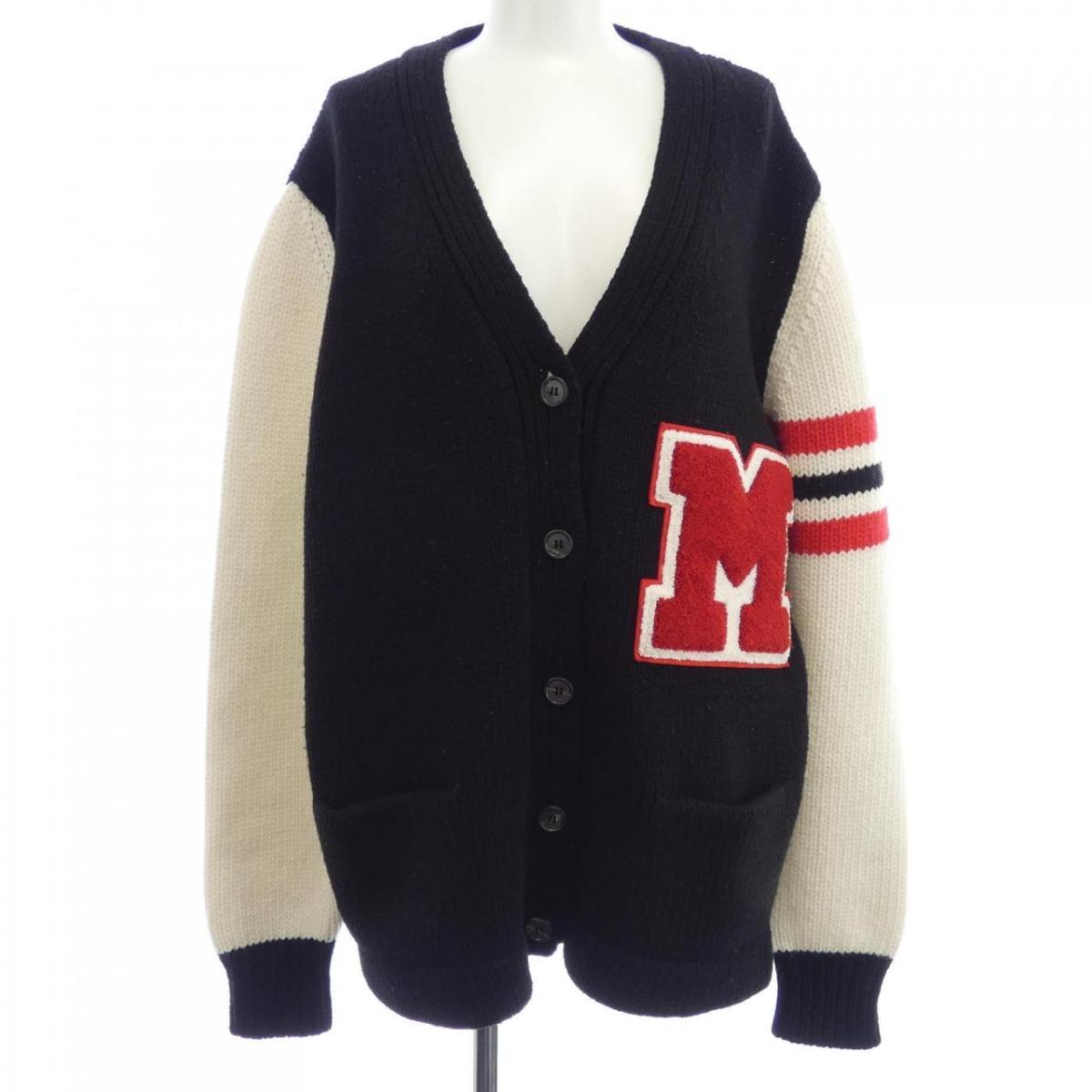 楽天市場】【中古】MIU MIU クルーネックカーディガン グレー