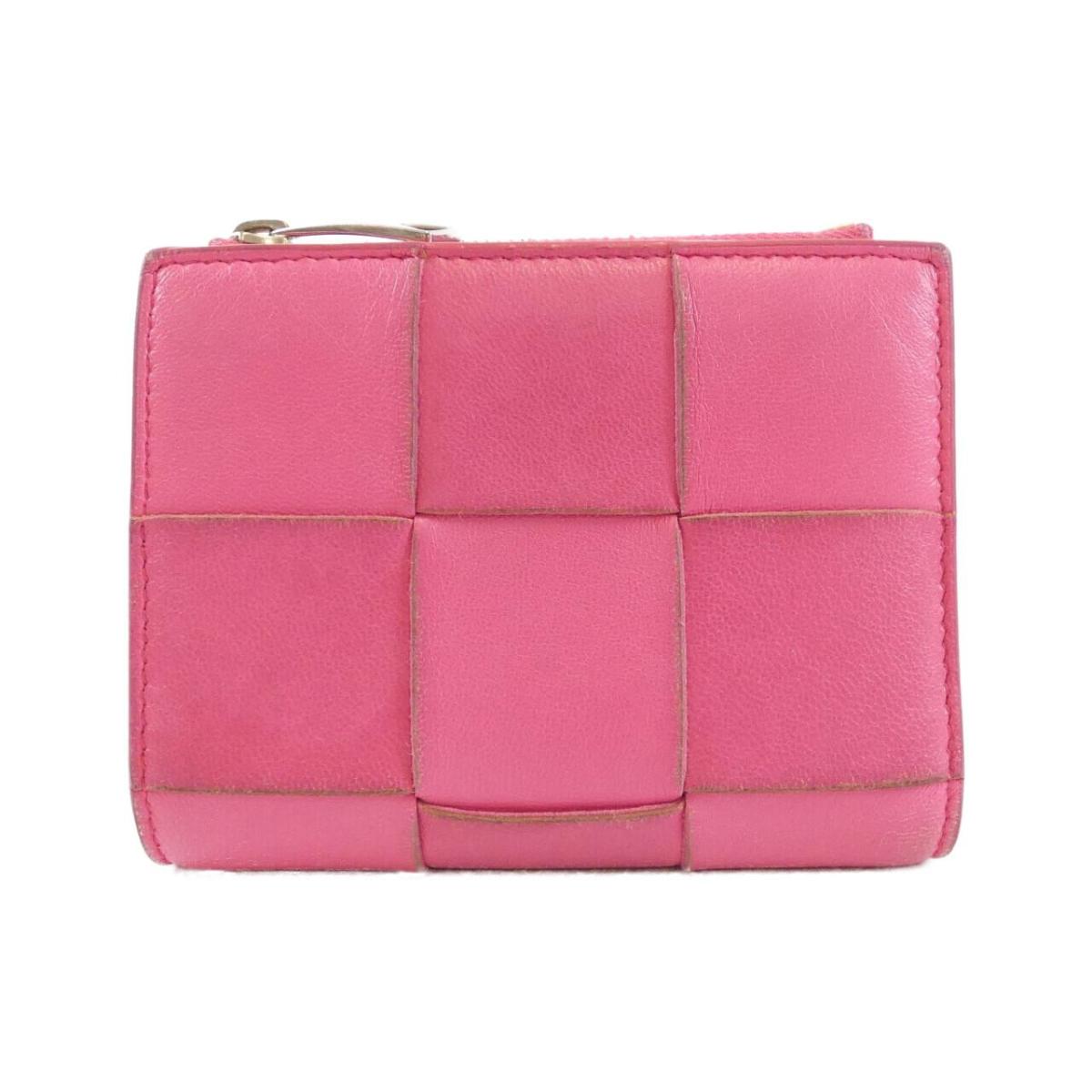 美品✨ボッテガヴェネタ イントレチャート ラウンドジップ コインケース ピンク BOTTEGA VENETA ボッテガヴェネタ 財布/二つ折り レディース 折