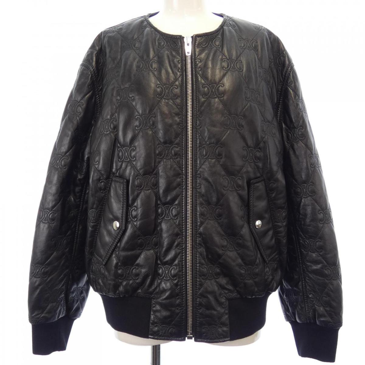 【24AW NEW】CELINE_women / パテントラムスキン ジャケット CELINE - セリーヌ CELINE 24AW 【 RV03L820Y 38NO 】 フロント