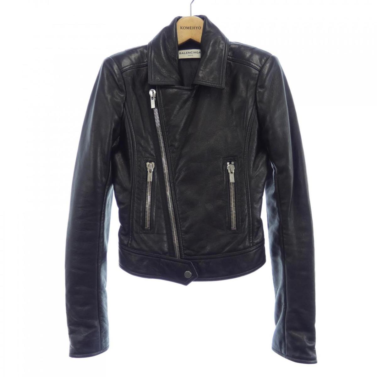 バレンシアガ BALENCIAGA レザーライダースジャケット【中古】
