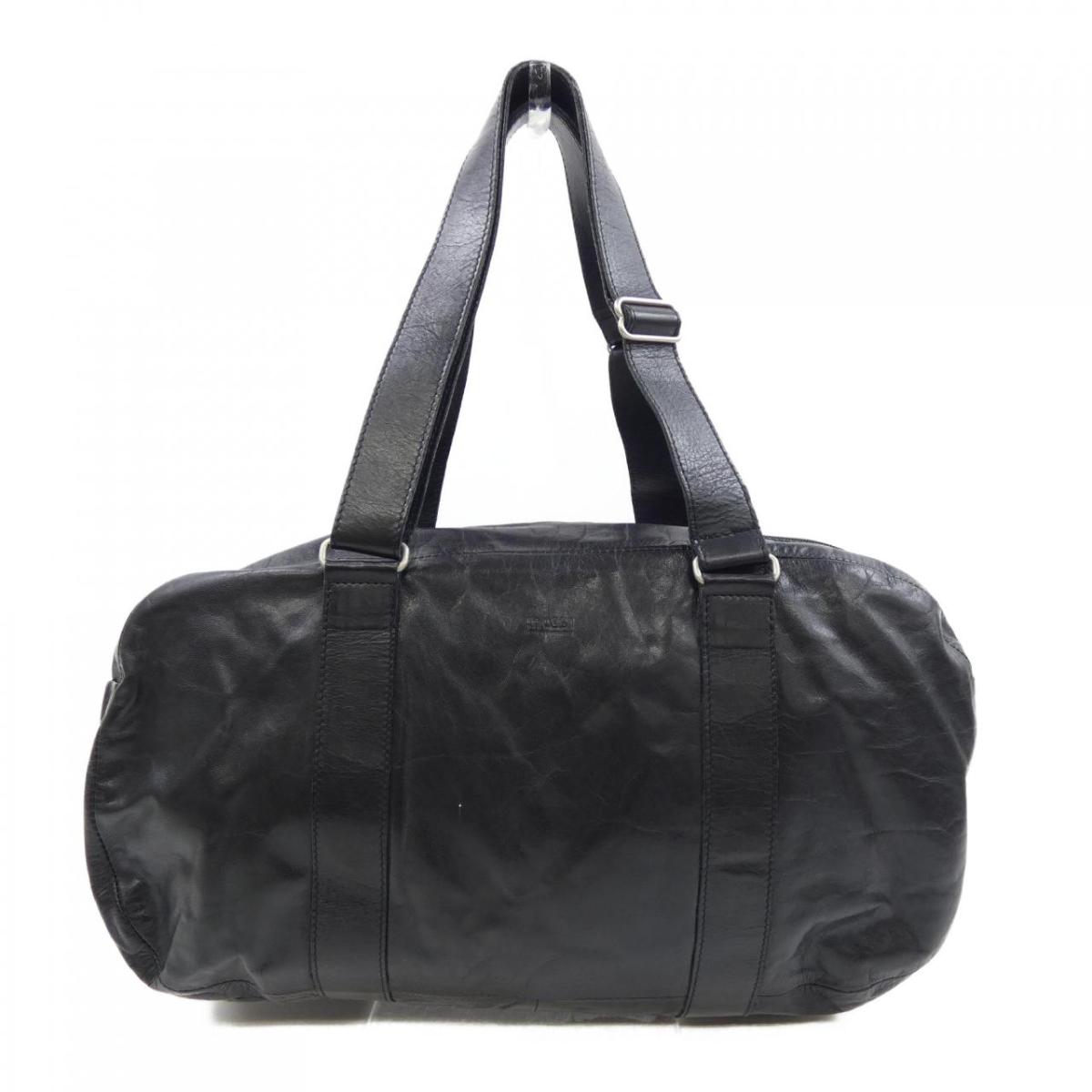 MARTAU ハンドバッグ 黒 リネン・コットン 日本製　ＸＳ martau. | SHELL BAG （XS）