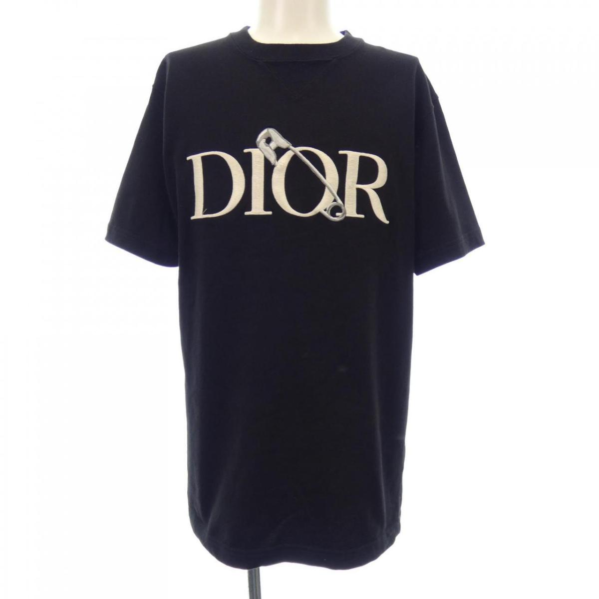 美品！Christian Dior 花柄刺繍 Vネック Tシャツ Christian Dior クリスチャンディオール 半袖Tシャツ
